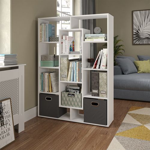 Étagère Pivotante 37001 Blanc 107.2x143cm Avec 2 Boxes Pliants