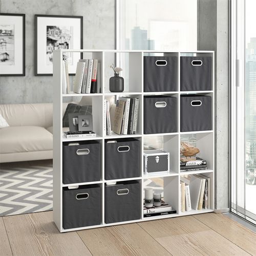 Meuble De Rangement Cube Karree, Blanc, 138.5x142.5cm