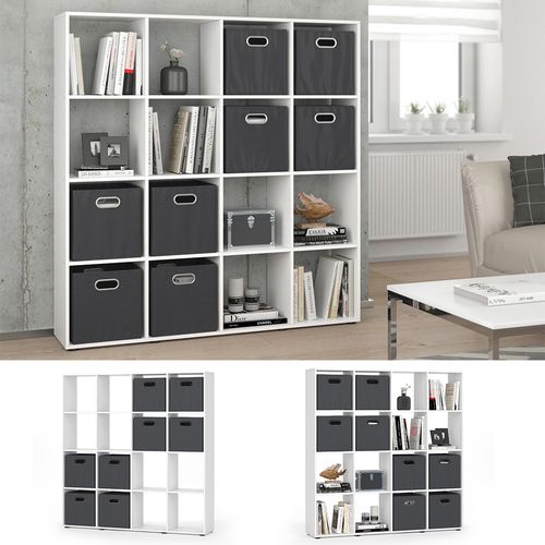 Meuble De Rangement Cube Karree, Blanc, 138.5x142.5cm