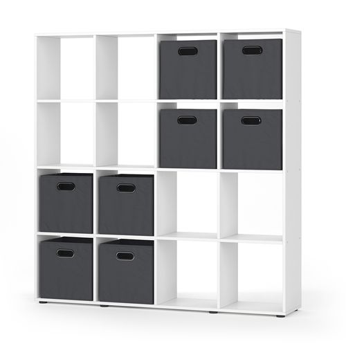 Meuble De Rangement Cube Karree, Blanc, 138.5x142.5cm