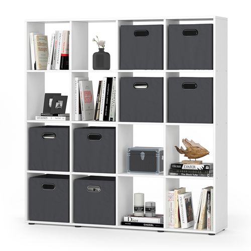 Meuble De Rangement Cube Karree, Blanc, 138.5x142.5cm