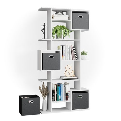 Meuble De Rangement Cube Cube 37009 Blanc 92x187.7cm Avec 2 Boîtes Pliantes