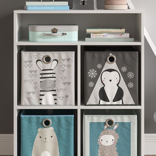 Bibliothèque Enfant  37013 Blanc 72x90.2cm Avec 4 Boîtes Pliantes