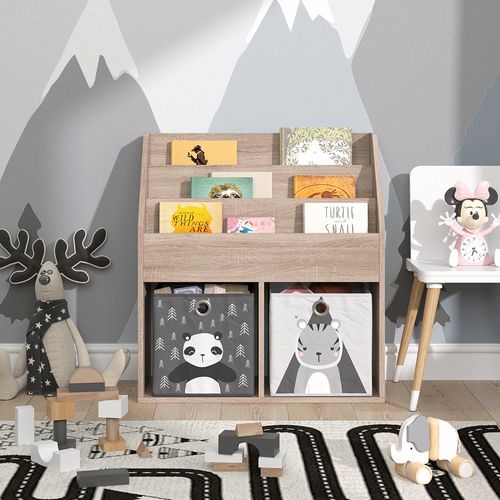 Bibliothèque Enfant Luigi 37024 Sonoma 72x79cm Avec 2 Boxes Pliants Opt.2