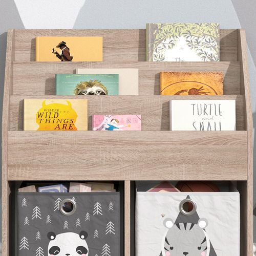 Bibliothèque Enfant Luigi 37024 Sonoma 72x79cm Avec 2 Boxes Pliants Opt.2