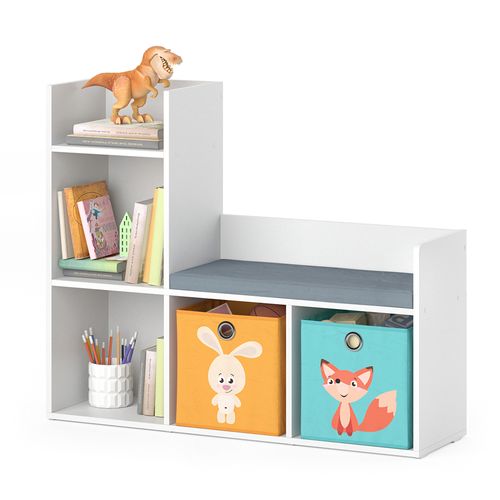 Étagère Pour Enfants Luigi 37027 Blanc 107.2x88.6cm Avec 2 Boxes Pliants Opt.1