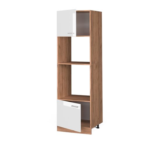 Armoire Micro-ondes R-line 37113 Blanc Haute Brillance 60cm