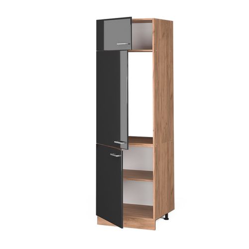Armoire Pour Frigo R-line 37128 Anthracite Haute Brillance 60cm