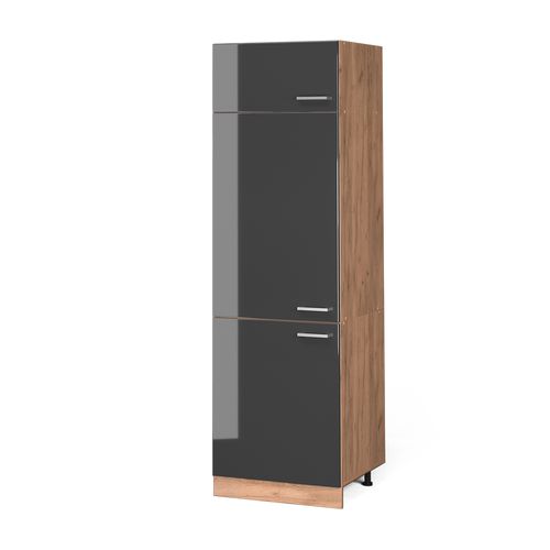 Armoire Pour Frigo R-line 37128 Anthracite Haute Brillance 60cm