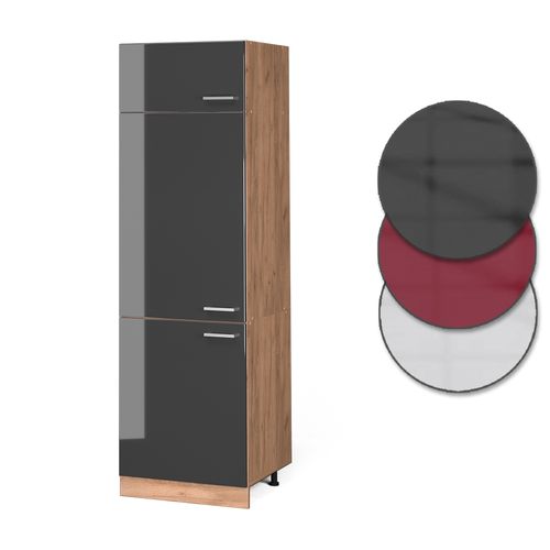 Armoire Pour Frigo R-line 37128 Anthracite Haute Brillance 60cm