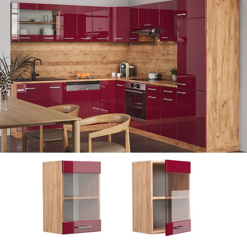 Armoire En Verre R-line 37142 Rouge Brillant 40cm