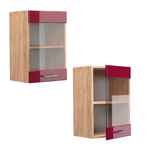 Armoire En Verre R-line 37142 Rouge Brillant 40cm