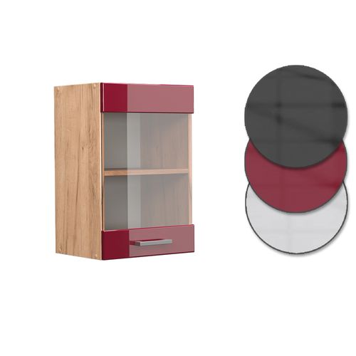 Armoire En Verre R-line 37142 Rouge Brillant 40cm