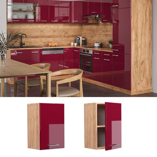 Elément Haut De Cuisine R-line 37143 Rouge Brillant 40cm