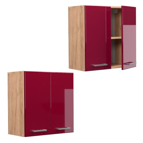 Elément Haut De Cuisine R-line 37144 Rouge Brillant 60cm