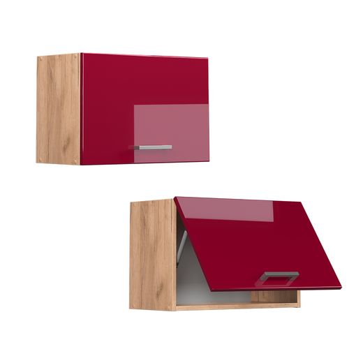 Elément Haut De Cuisine R-line 37145 Rouge Brillant 60cm Plat