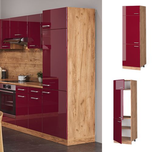 Armoire Pour Frigo R-line 37148 Rouge Brillant 60cm