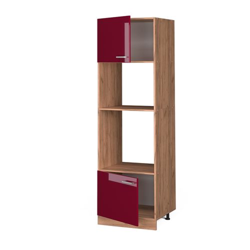 Armoire Micro-ondes R-line 37149 Rouge Brillant 60cm