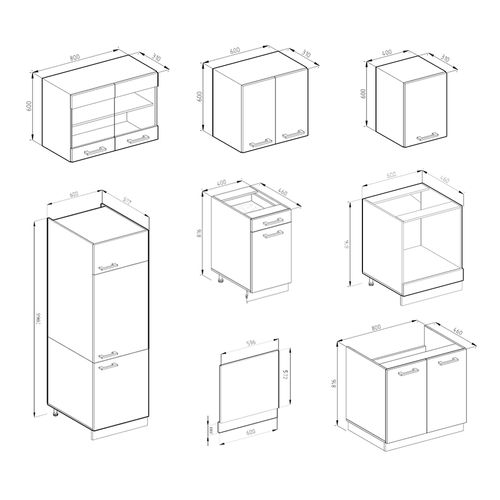 Cuisine R-line 37160 Blanc Brillant/chêne Doré 300cm Sans Pt