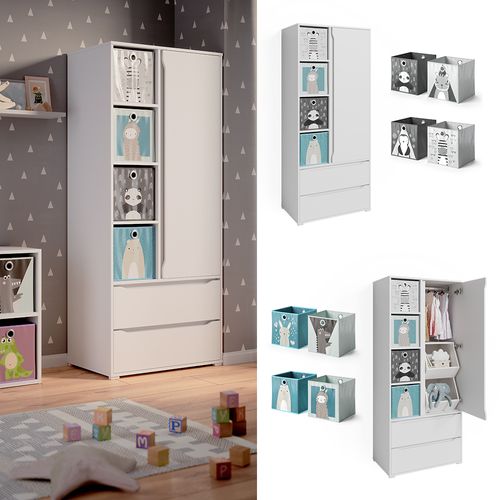 Armoire Ruben 37173 Blanc 80x190cm