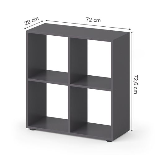 Meuble De Rangement Cube Tetra 37167 Gris 72.6x72cm