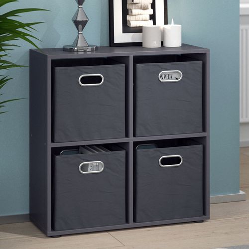Meuble De Rangement Cube Tetra 37176 Gris 72.6x72cm