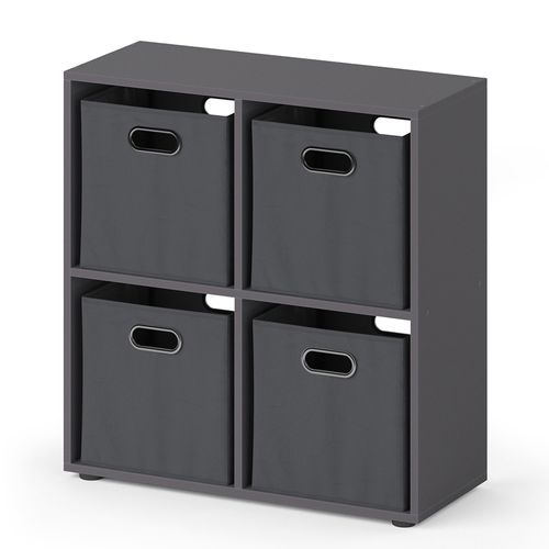 Meuble De Rangement Cube Tetra 37176 Gris 72.6x72cm