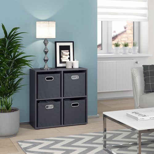 Meuble De Rangement Cube Tetra 37176 Gris 72.6x72cm