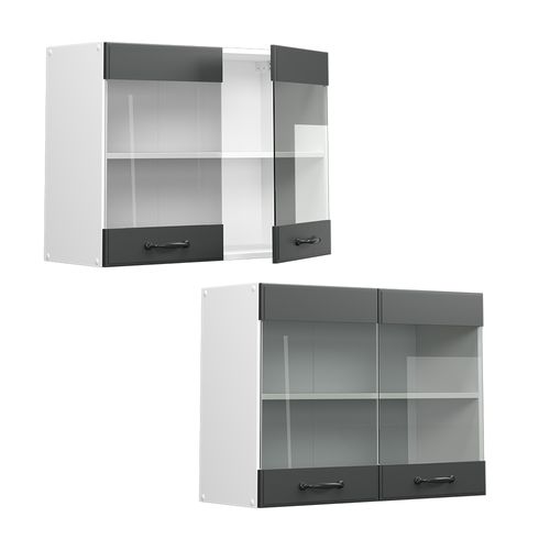 Armoire En Verre R-line 37244 Anthracite Campagne 80cm