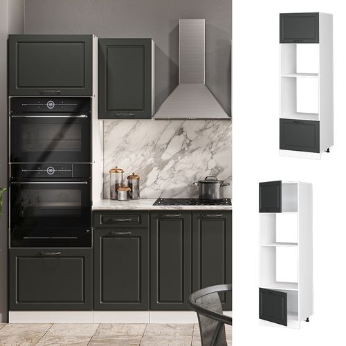 Armoire Micro-ondes R-line 37247 Anthracite Campagne 60cm