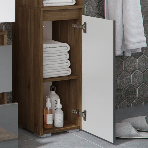 Colonne De Salle De Bain Majest, Anthracite Haute Brillance, 30.2x190cm