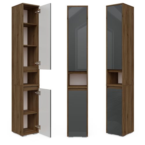 Colonne De Salle De Bain Majest, Anthracite Haute Brillance, 30.2x190cm