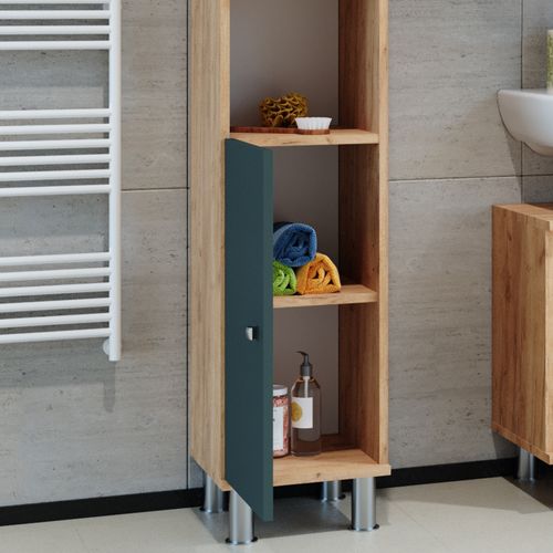 Colonne De Salle De Bain Fynn, Chêne De Force Doré, 30x190cm