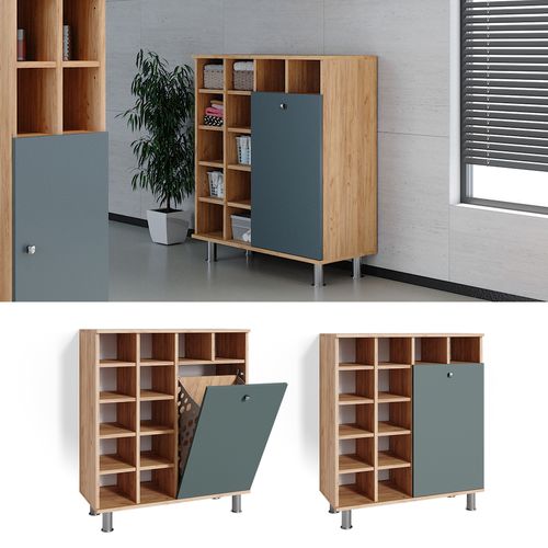 Armoire De Salle De Bain Fynn 37231 Vert 78.4x91.6cm