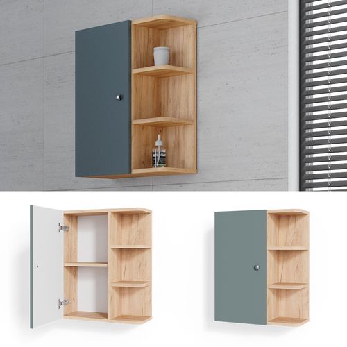 Armoire Murale De Salle De Bain Fynn, Vert, 47.2x59.2cm