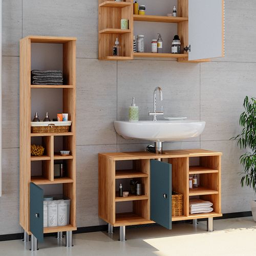 Meubles Bain Fynn 37329 Vert 3 Parties