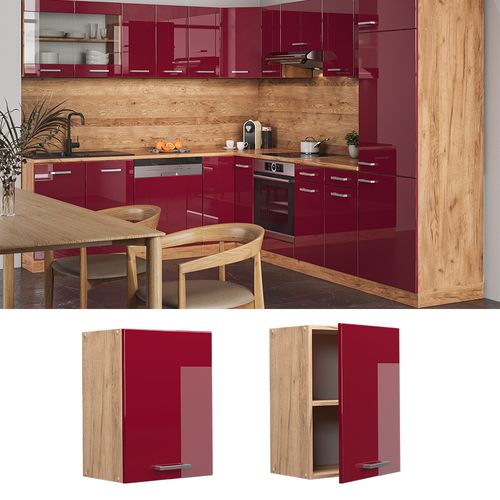 Elément Haut De Cuisine R-line 37487 Rouge Brillant 45cm