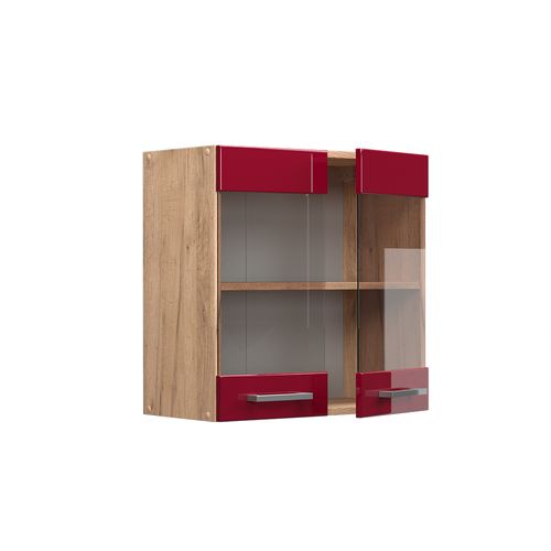 Armoire En Verre R-line 37490 Rouge Brillant 60cm