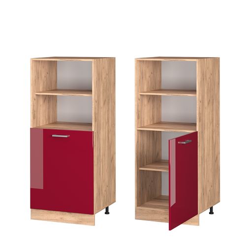 Meuble Pour Four R-line 37493 Rouge Brillant 60cm