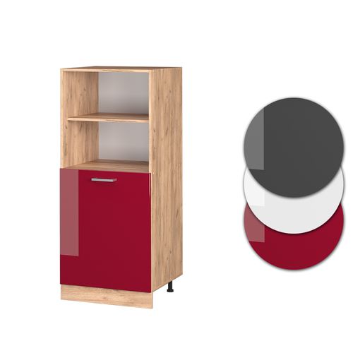 Meuble Pour Four R-line 37493 Rouge Brillant 60cm