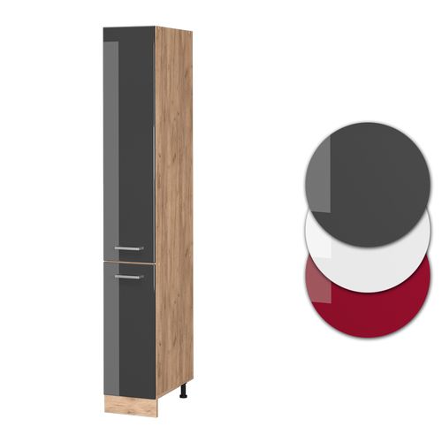 Meuble Haute De Cuisine R-line 37498 Anthracite Haute Brillance 30cm