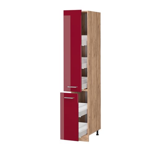 Meuble Haute De Cuisine R-line 37499 Rouge Brillant 30cm