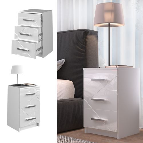 Table De Chevet Irma 37287 Blanc Set De 2