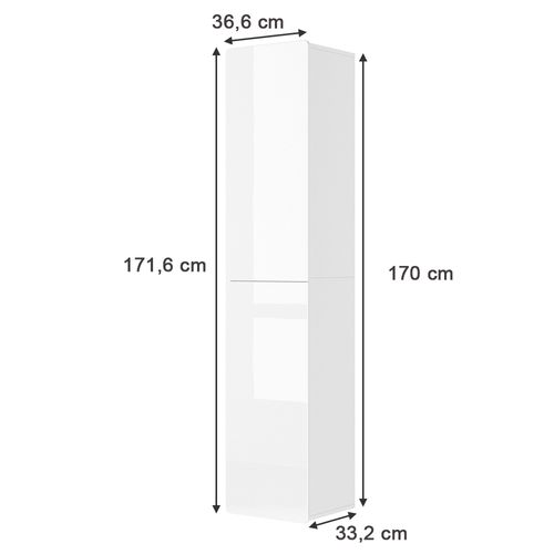 Colonne De Salle De Bain Izan, Blanc, 36.6x171.6cm