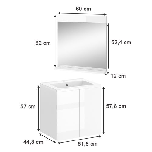 Meubles Bain Izan 37289 Blanc 2 Pièces