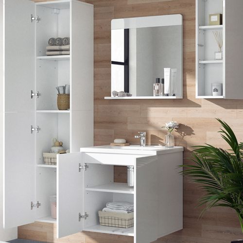 Meubles Bain Izan 37290 Blanc 4 Parties