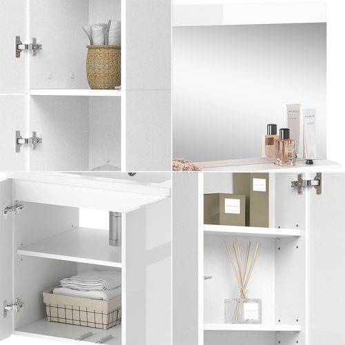 Meubles Bain Izan 37290 Blanc 4 Parties