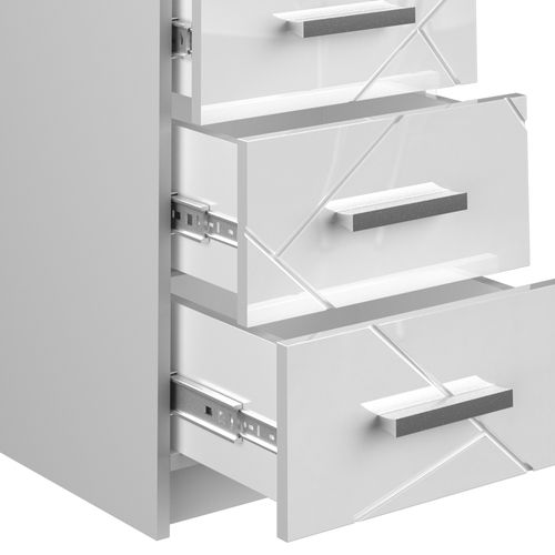 Table De Chevet Irma 37224 Blanc 35.5x66cm