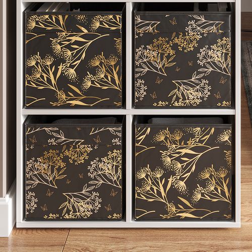 Boîte Pliante 37052 Noir/or 30x30cm Set De 2 Options1