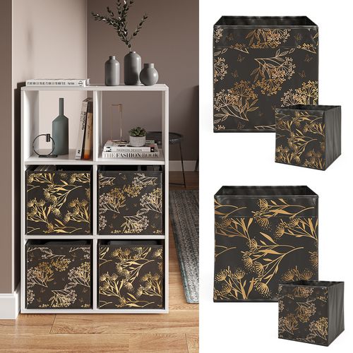 Boîte Pliante 37052 Noir/or 30x30cm Set De 2 Options1